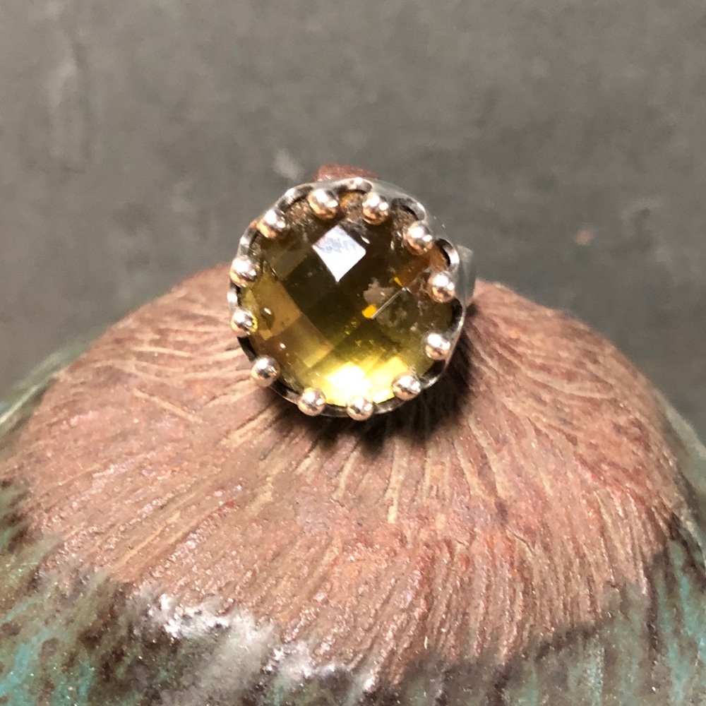 Citrine Crown Ring size 6